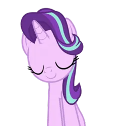 Size: 320x320 | Tagged: safe, artist:.derpy., derpibooru import, starlight glimmer, pony, unicorn, animated, cute, eyes closed, glimmerbetes, horn, image, png, simple background, sitting, solo, sway, transparent background, vibe