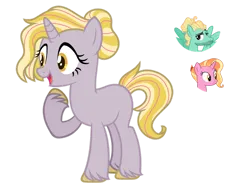 Size: 1024x782 | Tagged: safe, artist:sapphiretwinkle, derpibooru import, luster dawn, zephyr breeze, oc, pony, unicorn, female, horn, image, mare, offspring, parent:luster dawn, parent:zephyr breeze, png, simple background, transparent background