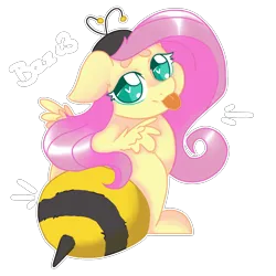 Size: 2000x2000 | Tagged: safe, artist:dankpegasista, derpibooru import, fluttershy, pegasus, pony, :p, animal costume, antennae, april fools, bee costume, bee sting, big eyes, chibi, clothes, colored lineart, costume, cute, derpibooru exclusive, eyebrows, eyelashes, floppy ears, flowing mane, full body, hat, heart, heart eyes, highlights, image, krita, long mane, looking at you, looking back, looking back at you, looking over shoulder, onomatopoeia, outline, png, shading, shiny mane, shyabetes, simple background, small wings, smiling, soft shading, text, tongue out, transparent background, wingding eyes, wings