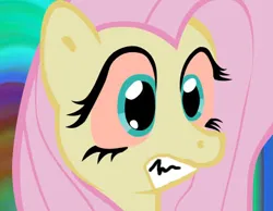 Size: 453x351 | Tagged: safe, artist:fluor1te, derpibooru import, fluttershy, pegasus, pony, 2012, bloodshot eyes, bust, close-up, drug use, drugs, female, g4, gritted teeth, image, jpeg, lsd, mare, portrait, psychedelic, solo, teeth