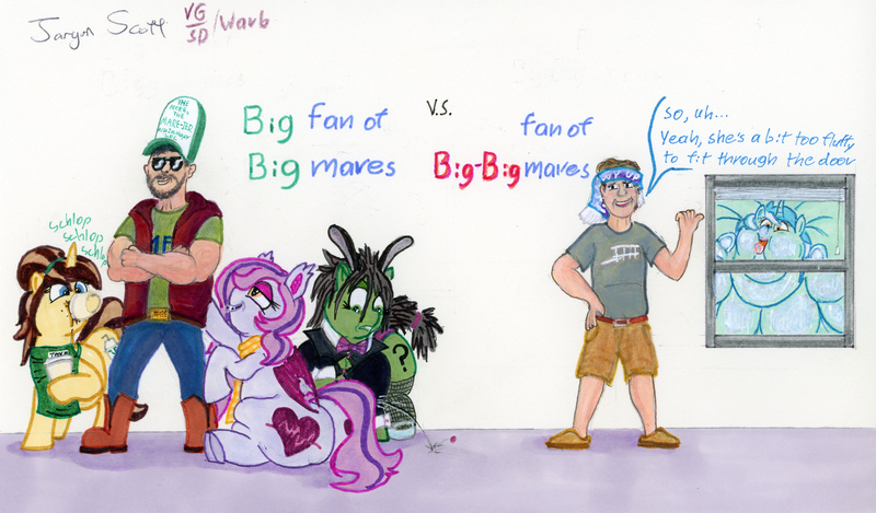 Size: 5045x2955 | Tagged: questionable, artist:white-eyed vireo, derpibooru import, lyra heartstrings, oc, oc:anon-mare, oc:arrhythmia, oc:jargon scott, bat pony, earth pony, human, pony, belly, big belly, bingo wings, chubby cheeks, double chin, drawing, fat, fist, hat, image, immobile, impossibly obese, jpeg, male, morbidly obese, obese, rolls of fat, self insert, simple background, sitting, sunglasses, traditional art, trucker hat, white background