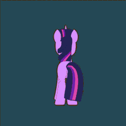Size: 1600x1600 | Tagged: safe, alternate version, artist:k. dale, derpibooru import, twilight sparkle, pony, unicorn, animated, butt, female, g4, gif, horn, image, mare, movie accurate, plot, solo, speen, spinning, unicorn twilight, you spin me right round
