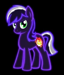 Size: 3400x4000 | Tagged: safe, artist:rendelline, derpibooru import, oc, oc:proudy hooves, unofficial characters only, earth pony, pony, 2014, black background, confident, earth pony oc, high res, image, male, neon, png, simple background, smiling, smug, solo, stallion