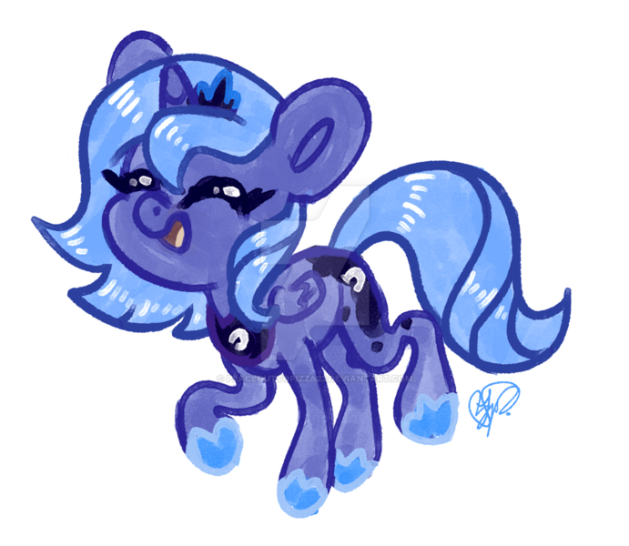 Size: 1024x889 | Tagged: safe, artist:peaceouttopizza23, derpibooru import, princess luna, alicorn, pony, cute, eyes closed, female, filly, image, lunabetes, open mouth, open smile, png, simple background, smiling, solo, transparent background, woona, younger