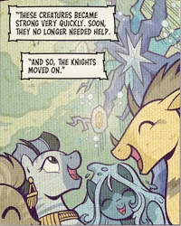 Size: 678x847 | Tagged: safe, artist:andypriceart, derpibooru import, idw, unnamed character, abada, kelpie, zebra, spoiler:comic, spoiler:comic100, g4, image, knights of harmony, png, season 10, temple, unnamed abada, unnamed kelpie, unnamed zebra