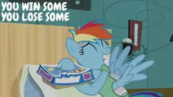 Size: 2000x1125 | Tagged: safe, derpibooru import, edit, edited screencap, editor:quoterific, screencap, rainbow dash, read it and weep, g4, image, png, solo