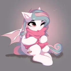 Size: 2001x2008 | Tagged: safe, artist:empress-twilight, derpibooru import, oc, oc:bratwurste, unofficial characters only, bat pony, pony, bat pony oc, bat wings, commission, cute, ear fluff, eyebrows, eyebrows visible through hair, female, high res, hug, image, mare, ocbetes, one eye closed, pillow, pillow hug, png, sitting, solo, spread wings, tail, wings