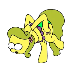 Size: 3023x3351 | Tagged: safe, artist:professorventurer, derpibooru import, oc, oc:bikini breeze, pony, behaving like a chicken, bikini, clothes, clucking, derp, faic, female, image, little yellow book, mare, png, swimsuit