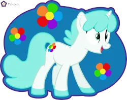 Size: 5080x4000 | Tagged: safe, artist:melisareb, derpibooru import, pony, unicorn, .svg available, absurd resolution, craftycorn, crossover, female, flower, horn, image, mare, open mouth, png, poppy playtime, shrunken pupils, simple background, smiling critters, solo, transparent background, vector