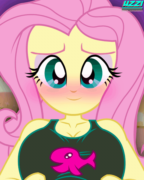 Size: 1600x2000 | Tagged: questionable, artist:uzzi-ponydubberx, fluttershy, human, equestria girls, animated, areola, big breasts, blushing, breasts, busty fluttershy, clothes, cute, exposed breasts, flashing, flashing boobs, fluttershy's beach shorts swimsuit, fluttershy's one-piece swimsuit, g4, gif, image, looking at you, nipples, show accurate, shyabetes, smiling, smiling at you, swimsuit