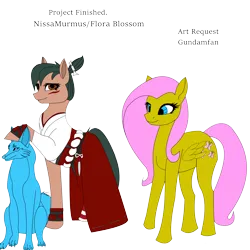 Size: 6000x6000 | Tagged: safe, derpibooru import, fluttershy, earth pony, pegasus, g4, image, kiriko, kitsune, overwatch2, png