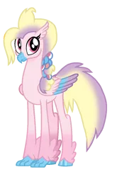 Size: 704x1064 | Tagged: safe, artist:fedethedox2121, derpibooru import, classical hippogriff, hippogriff, g5, classical hippogriffied, colored hooves, colored wings, destiny (g5), female, g4, g5 to g4, generation leap, hippogriffied, image, png, simple background, solo, species swap, transparent background, wings