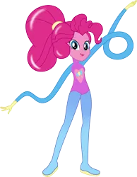 Size: 2372x3055 | Tagged: safe, artist:dupontsimon, derpibooru import, pinkie pie, human, fanfic:choose your own magic ending, equestria girls, equestria girls series, elastic, fanfic art, g4, image, png, simple background, solo, stretching, superhero, transparent background, vector