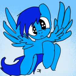 Size: 640x640 | Tagged: safe, artist:joeydr, derpibooru import, oc, oc:cobalt breeze, unofficial characters only, pegasus, pony, female, flying, gradient background, image, mare, png, solo