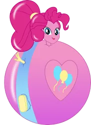 Size: 2036x2784 | Tagged: safe, artist:dupontsimon, derpibooru import, pinkie pie, human, fanfic:choose your own magic ending, equestria girls, equestria girls series, elastic, fanfic art, g4, image, inflation, png, rubber, simple background, solo, superhero, transparent background, vector
