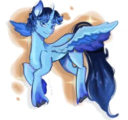 Size: 640x602 | Tagged: safe, derpibooru import, oc, oc:blue thunder, alicorn, hero, image, long tail, png, sparkles, tail