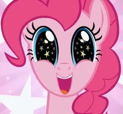 Size: 605x565 | Tagged: source needed, safe, derpibooru import, pinkie pie, the ticket master, g4, image, png, solo, starry eyes, wingding eyes
