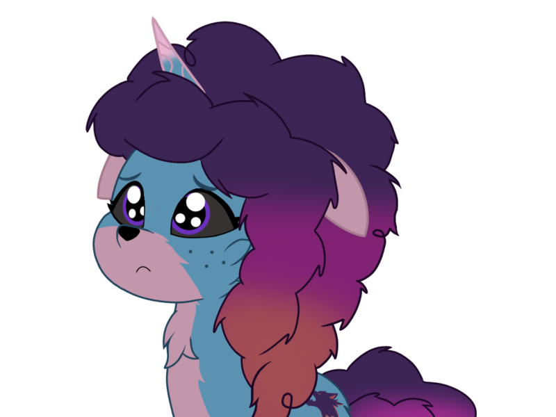 Size: 1024x768 | Tagged: safe, artist:bluemario11, derpibooru import, were-pony, g5, female, image, misty brightdawn, png, pouting, sad eyes, simple background, solo, transparent background
