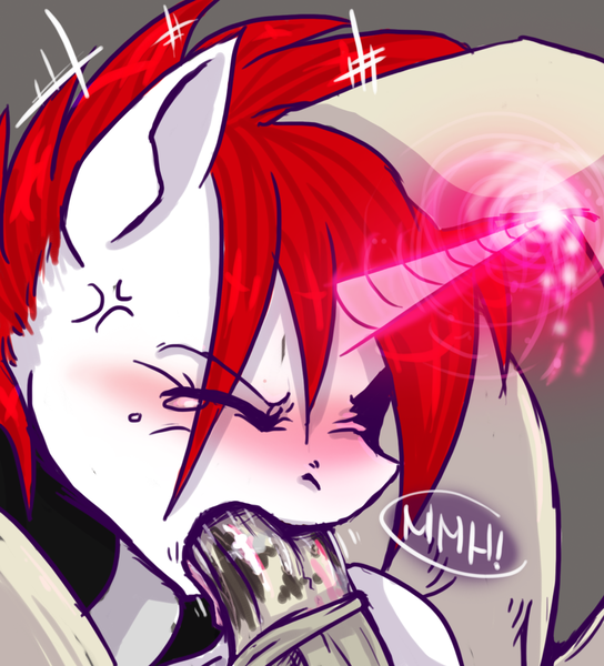Size: 1280x1411 | Tagged: artist needed, oc name needed, explicit, derpibooru import, oc, unofficial characters only, unicorn, blowjob, blushing, deepthroat, drool, eyes closed, glow, glowing horn, horn, horsecock, image, licking, licking cock, nudity, oral, penis, png, red hair, sex, teary eyes, tongue out, unicorn oc