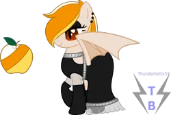 Size: 1468x985 | Tagged: safe, artist:thunderboltx33, ponerpics import, oc, unofficial characters only, bat pony, pony, clothes, cutie mark, female, image, mare, png, socks