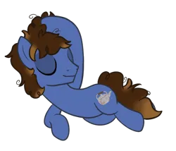 Size: 700x600 | Tagged: safe, artist:sketchyapple, derpibooru import, oc, oc:rusty kettle, unofficial characters only, earth pony, pony, blue coat, brown eyes, brown mane, curly mane, image, male, png, simple background, solo, stallion, transparent background