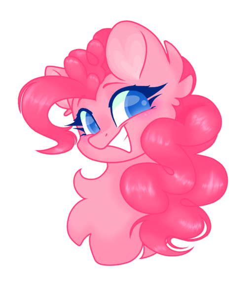 Size: 672x792 | Tagged: safe, artist:natpaintpony, derpibooru import, pinkie pie, earth pony, pony, bust, chest fluff, cute, diapinkes, female, grin, image, mare, png, portrait, simple background, smiling, solo, transparent background