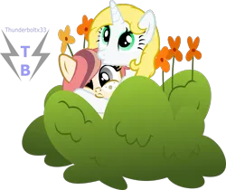 Size: 1437x1208 | Tagged: safe, artist:thunderboltx33, ponerpics import, oc, unofficial characters only, pony, bush, cute, female, image, mare, png