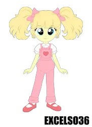 Size: 1535x2104 | Tagged: safe, alternate version, artist:excelso36, derpibooru import, molly williams, human, g1, clothes, diaper, diaper under clothes, image, looking at you, png, signature, simple background, smiling, smiling at you, solo, transparent background
