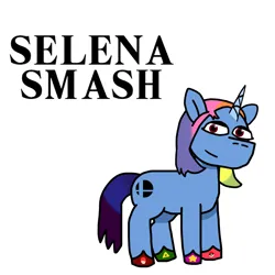 Size: 1280x1280 | Tagged: safe, artist:josephthedumbimpostor, derpibooru import, oc, oc:selena smash, ponified, pony, unicorn, horn, image, kirby (series), nintendo, png, pokémon, rule 85, super mario bros., super smash bros., the legend of zelda