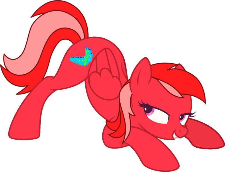 Size: 1399x1069 | Tagged: safe, artist:aidanthedrawerboi10, derpibooru import, oc, oc:cerise blossom, pony, ass up, image, png, solo