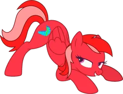 Size: 1399x1069 | Tagged: safe, artist:aidanthedrawerboi10, derpibooru import, oc, oc:cerise blossom, pony, ass up, image, png, solo
