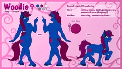 Size: 3840x2160 | Tagged: safe, artist:lupiarts, derpibooru import, oc, oc:woodie, unofficial characters only, anthro, pony, unguligrade anthro, unicorn, female, horn, image, jpeg, reference sheet, solo, unicorn oc
