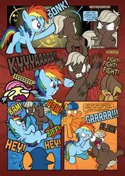 Size: 1920x2715 | Tagged: safe, artist:alexdti, derpibooru import, dumbbell, fluttershy, hoops, rainbow dash, pegasus, pony, comic:how we met, chokehold, colt, female, filly, filly fluttershy, filly rainbow dash, foal, image, jpeg, male, onomatopoeia, younger
