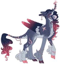 Size: 2679x2846 | Tagged: safe, artist:sleepy-nova, derpibooru import, oc, oc:crescent moon, alicorn, pony, alternate design, cloven hooves, colored wings, curved horn, horn, image, male, multicolored wings, png, simple background, solo, stallion, transparent background, twitterina design, wings