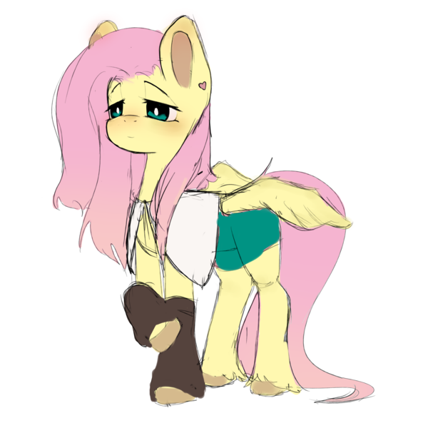 Size: 5000x5000 | Tagged: safe, artist:oblupik, derpibooru import, fluttershy, pegasus, pony, absurd resolution, blushing, female, image, lidded eyes, mare, partially open wings, png, simple background, solo, transparent background, unshorn fetlocks, wings