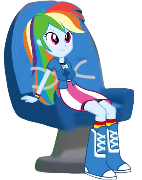 Size: 1780x2244 | Tagged: safe, artist:zacatron94, derpibooru import, editor:jbrony, rainbow dash, equestria girls, better quality, chair, g4, image, little einsteins, png, seat, seatbelt