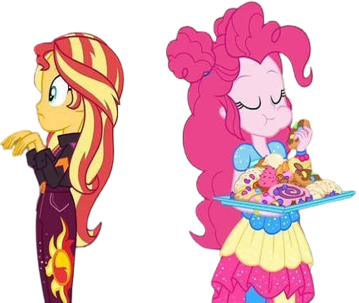 Size: 2981x2520 | Tagged: safe, derpibooru import, edit, edited screencap, editor:homersimpson1983, screencap, pinkie pie, sunset shimmer, human, equestria girls, background removed, female, g4, image, not a vector, png