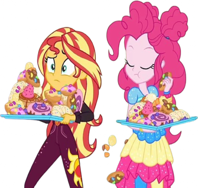 Size: 2656x2520 | Tagged: safe, derpibooru import, edit, edited screencap, editor:homersimpson1983, screencap, pinkie pie, sunset shimmer, human, equestria girls, background removed, female, g4, image, not a vector, png