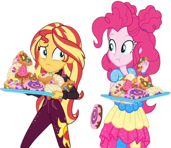 Size: 2907x2520 | Tagged: safe, derpibooru import, edit, edited screencap, editor:homersimpson1983, screencap, pinkie pie, sunset shimmer, human, equestria girls, background removed, female, g4, image, not a vector, png