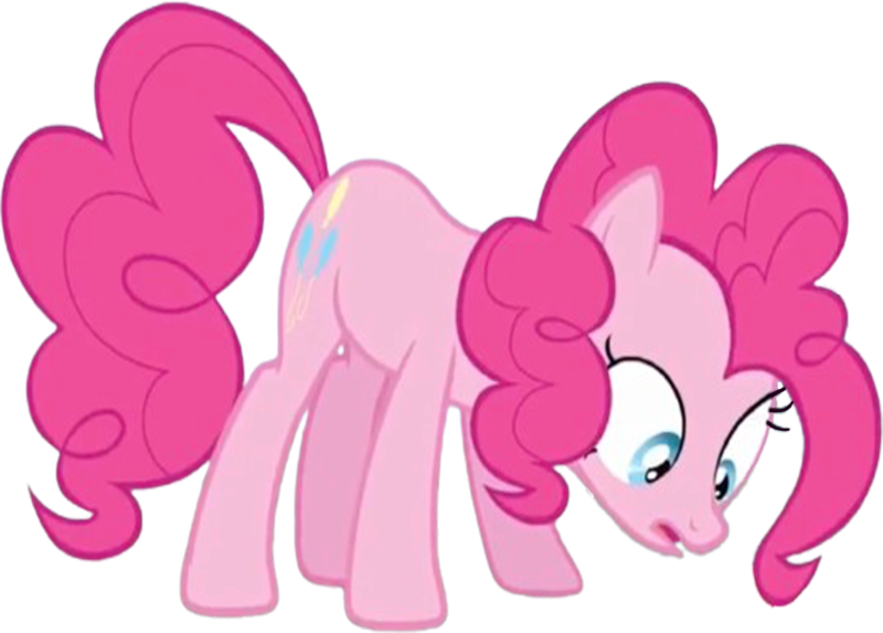 Size: 3518x2520 | Tagged: safe, derpibooru import, edit, edited screencap, editor:homersimpson1983, screencap, pinkie pie, earth pony, pony, background removed, female, g4, image, looking down, not a vector, png, solo