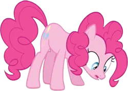 Size: 3518x2520 | Tagged: safe, derpibooru import, edit, edited screencap, editor:homersimpson1983, screencap, pinkie pie, earth pony, pony, background removed, female, g4, image, looking down, not a vector, png, solo