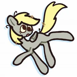 Size: 2048x2048 | Tagged: safe, artist:starrymysteryy, derpibooru import, derpy hooves, pegasus, pony, derp, female, image, jpeg, mare, simple background, solo, white background