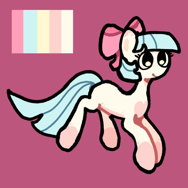 Size: 2048x2048 | Tagged: safe, artist:starrymysteryy, derpibooru import, oc, unofficial characters only, earth pony, pony, bow, female, hair bow, image, jpeg, mare, pink background, reference sheet, simple background