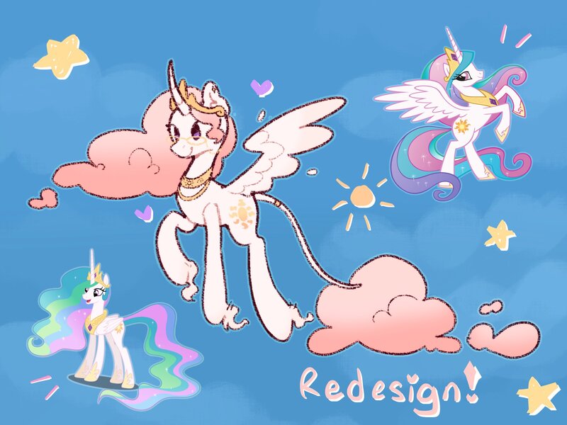 Size: 2048x1536 | Tagged: safe, artist:starrymysteryy, derpibooru import, princess celestia, alicorn, pony, abstract background, alternate design, cloud mane, curved horn, female, flying, g4, horn, image, jewelry, jpeg, leonine tail, mare, necklace, peytral, pink-mane celestia, regalia, ring, solo, tail, tail ring, unshorn fetlocks