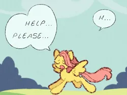 Size: 1024x768 | Tagged: safe, artist:starrymysteryy, derpibooru import, fluttershy, pegasus, pony, dialogue, female, flying, g4, image, jpeg, mare, redraw, solo, speech bubble