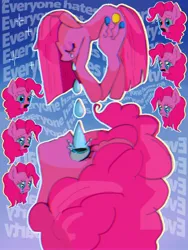 Size: 1536x2048 | Tagged: safe, artist:m09160, derpibooru import, pinkie pie, human, pony, crying, female, g4, humanized, image, jpeg, mare, pinkamena diane pie, self paradox, self ponidox