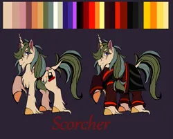 Size: 3173x2557 | Tagged: safe, derpibooru import, oc, ghoul, pony, undead, unicorn, fallout equestria, armor, barding, canterlot ghoul, cutie mark, dynamite, explosives, fallout, firefighter, horn, horn ring, image, jewelry, lock, male, padlock, pegacorn, png, ponytail, reference sheet, ring, stallion, unicorn horn, unshorn fetlocks, wedding ring