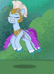 Size: 529x720 | Tagged: safe, derpibooru import, pegasus, pony, g5, my little pony: tell your tale, female, guardsmare, image, jpeg, mare, pegasus royal guard, royal guard, sneaksy strikes again, zoom zephyrwing