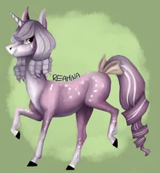 Size: 2356x2545 | Tagged: safe, artist:reamina, derpibooru import, oc, oc:lavender, pony, unicorn, bow, female, horn, image, mare, png, solo, tail, tail bow