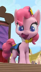 Size: 628x1080 | Tagged: safe, derpibooru import, edit, edited screencap, screencap, pinkie pie, earth pony, pony, fashion failure, my little pony: pony life, my little pony: stop motion short, cute, g4, image, png, smiling
